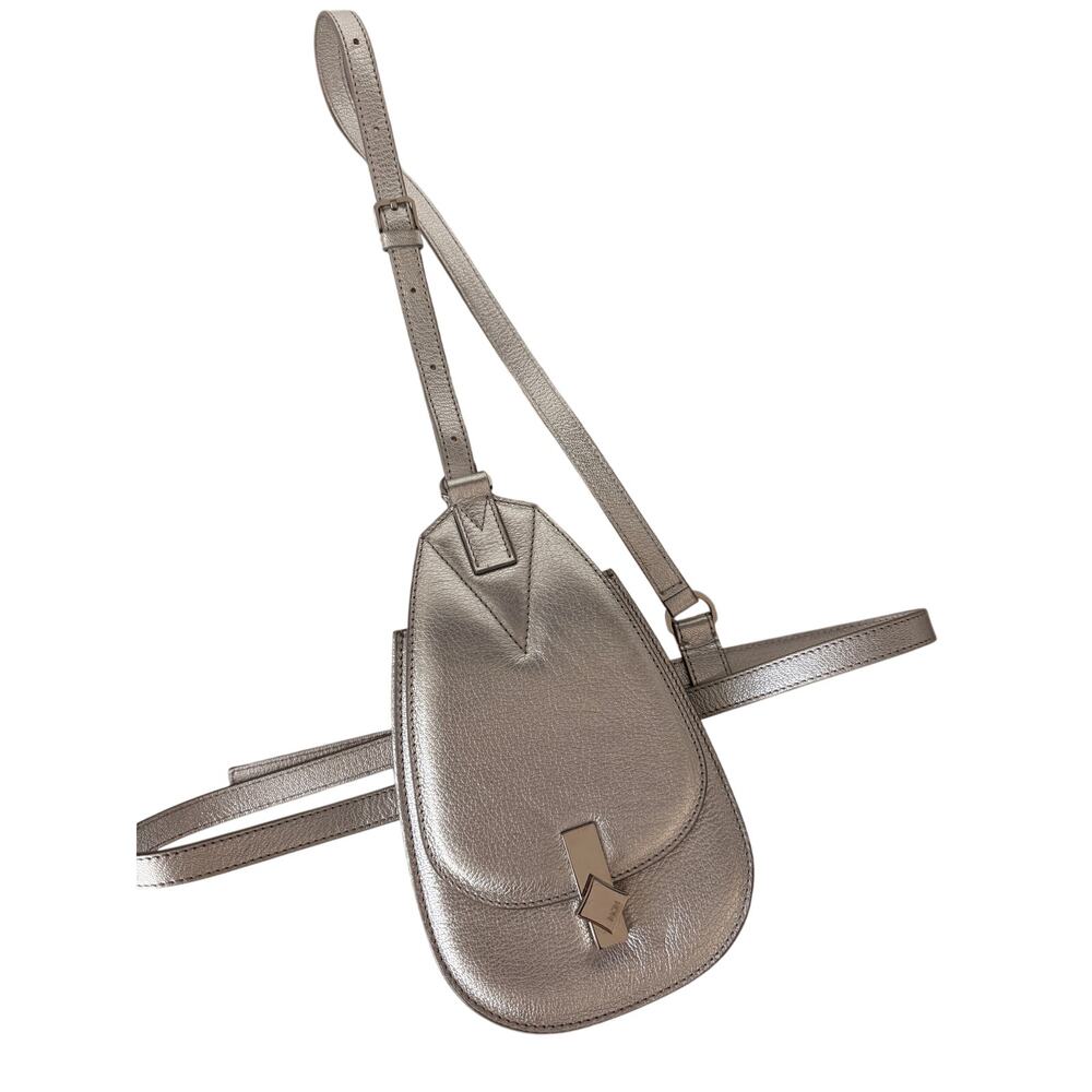 MCM Metallic Calfskin Milano Belt Bag - Silver, Excellent - Picture 2 of 11